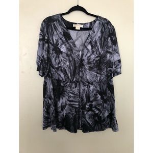 MICHAEL Michael Kors Watercolor Babydoll Tunic Top